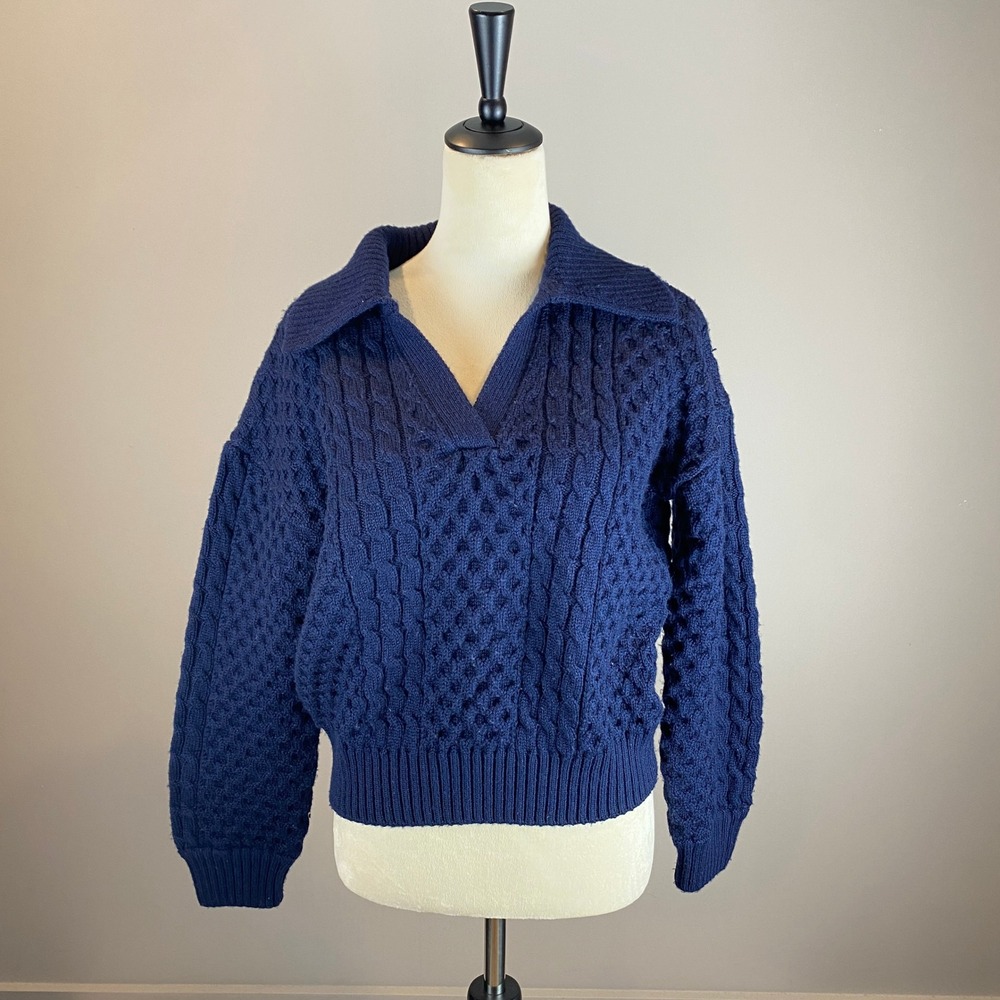 & Other Stories 100% Wool Sweater Women's Size Medium Blue